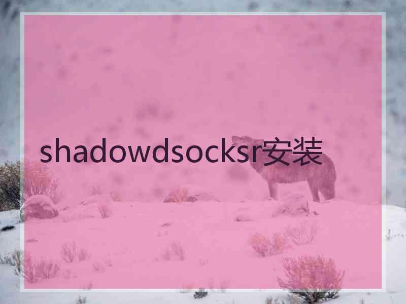 shadowdsocksr安装