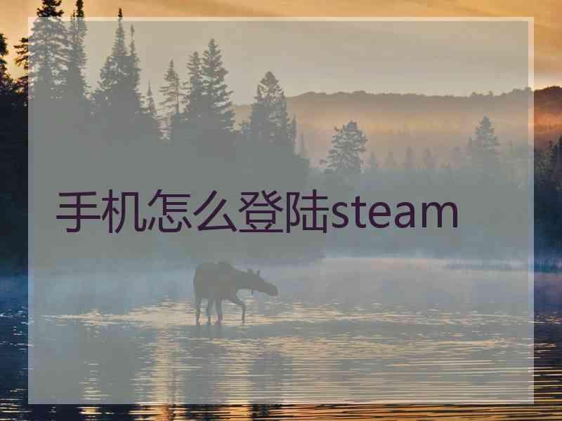 手机怎么登陆steam