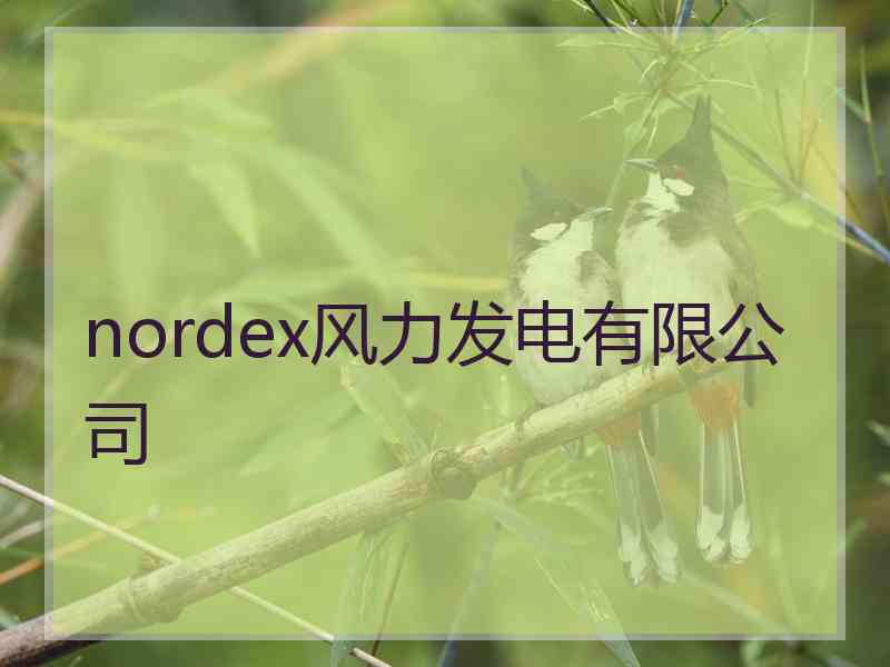 nordex风力发电有限公司