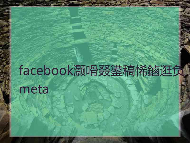 facebook灏嗗叕鍙稿悕鏀逛负meta