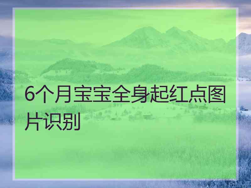 6个月宝宝全身起红点图片识别