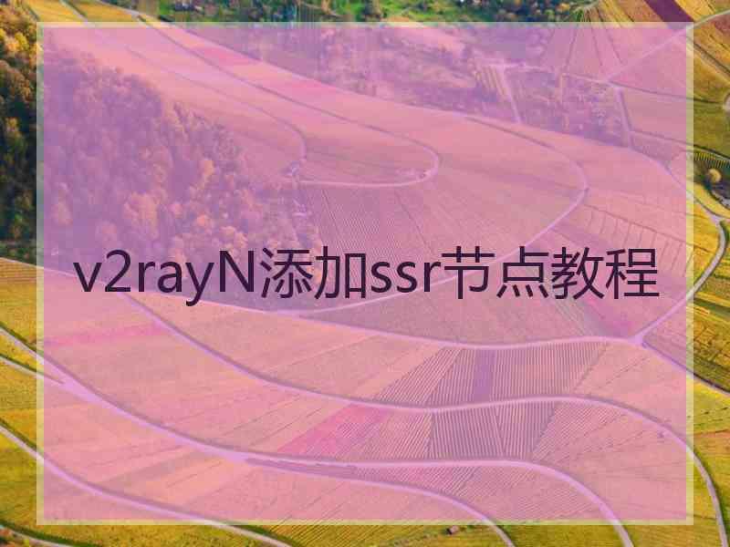 v2rayN添加ssr节点教程