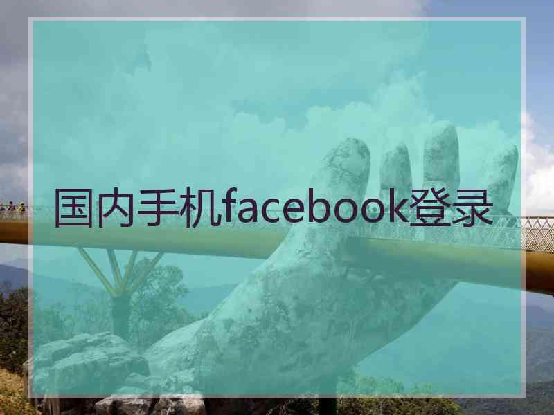 国内手机facebook登录