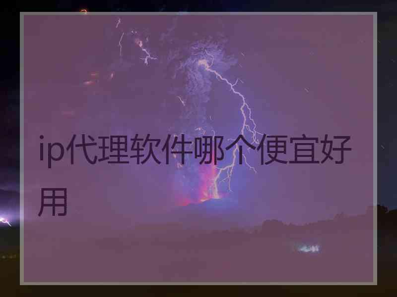 ip代理软件哪个便宜好用