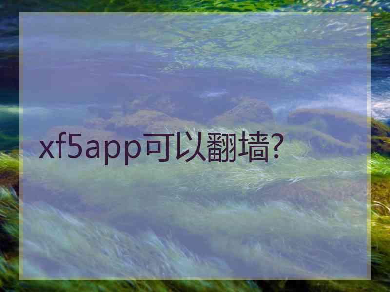 xf5app可以翻墙?