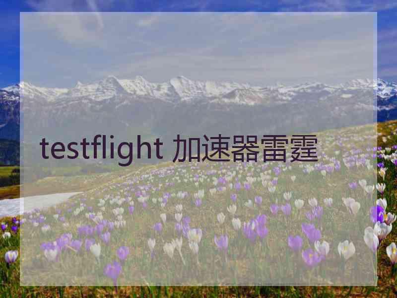 testflight 加速器雷霆