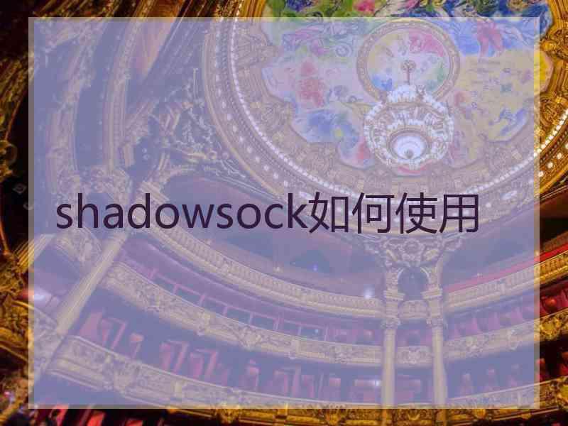 shadowsock如何使用