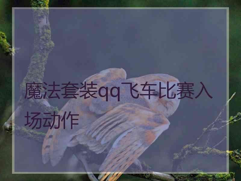 魔法套装qq飞车比赛入场动作