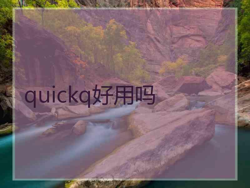 quickq好用吗