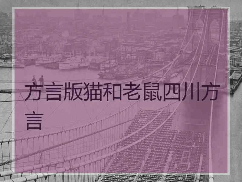 方言版猫和老鼠四川方言