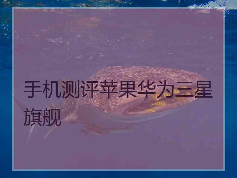 手机测评苹果华为三星旗舰