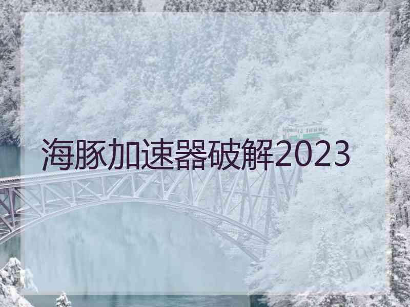 海豚加速器破解2023