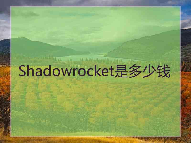 Shadowrocket是多少钱