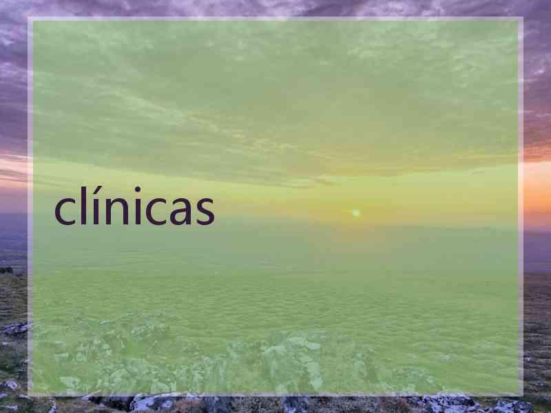 clínicas