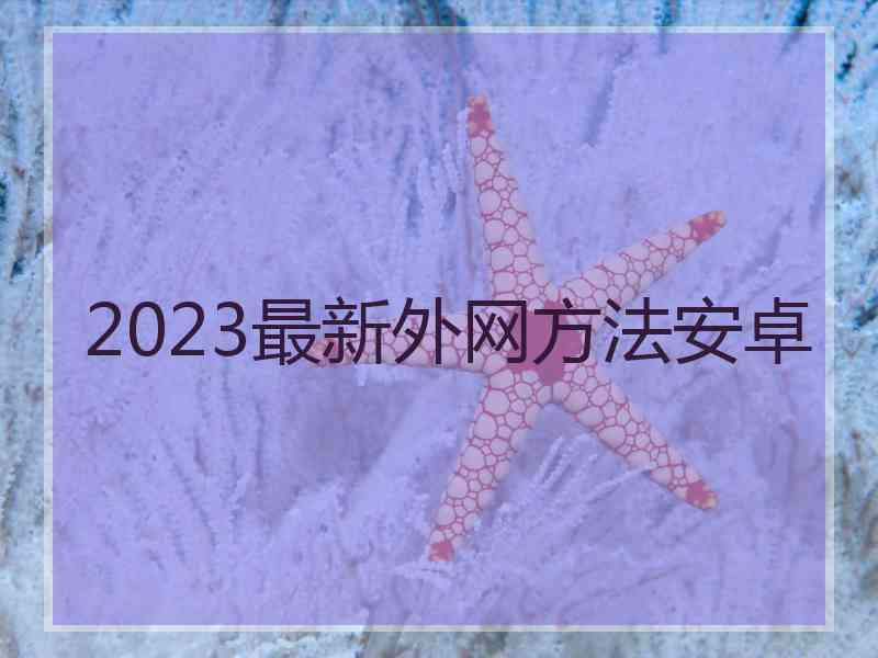 2023最新外网方法安卓