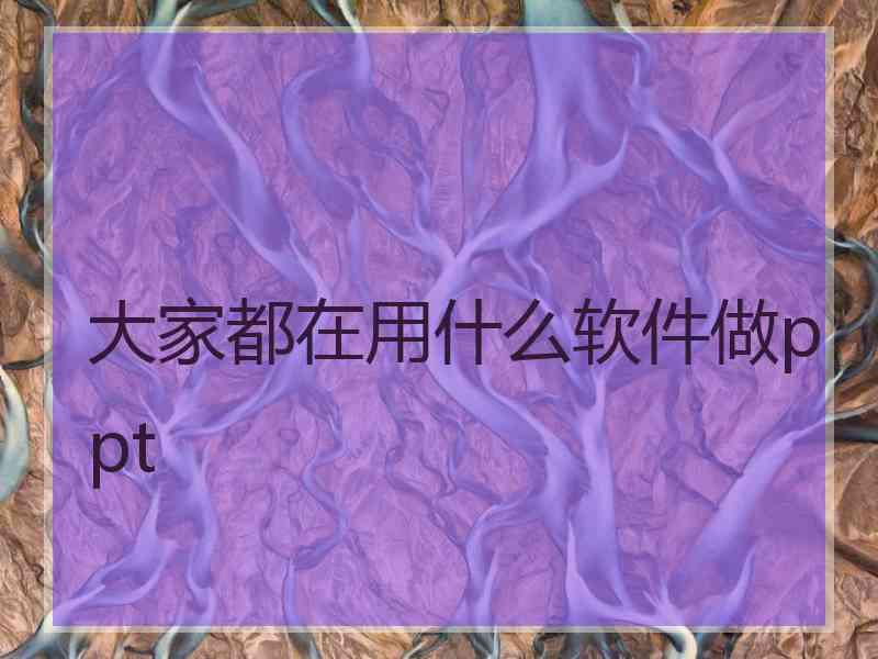 大家都在用什么软件做ppt