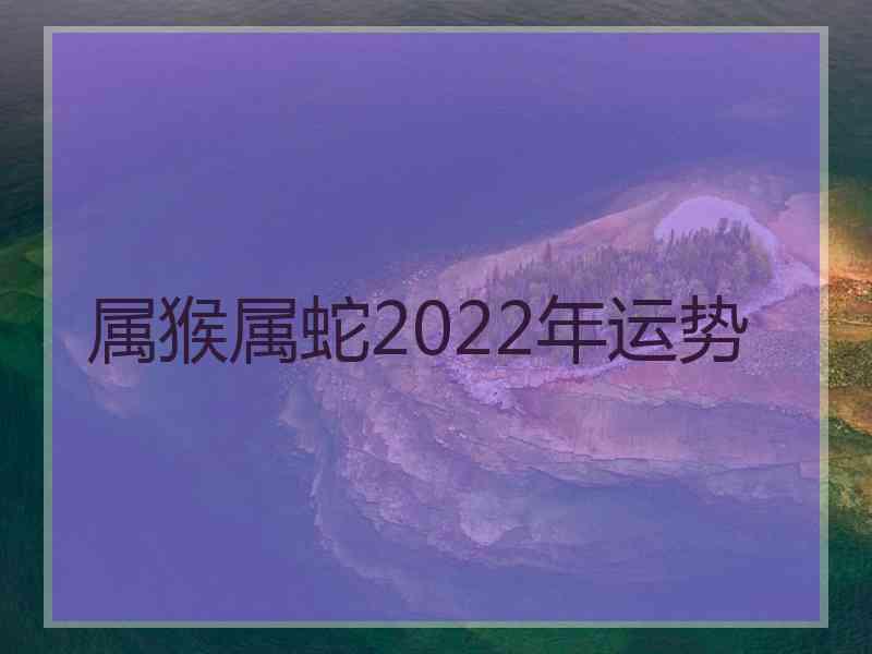 属猴属蛇2022年运势