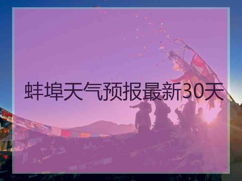 蚌埠天气预报最新30天