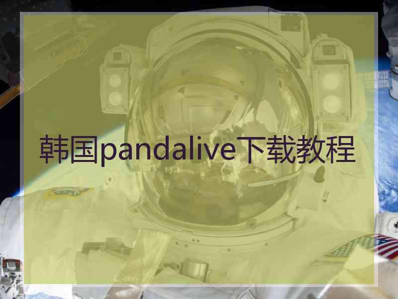 韩国pandalive下载教程