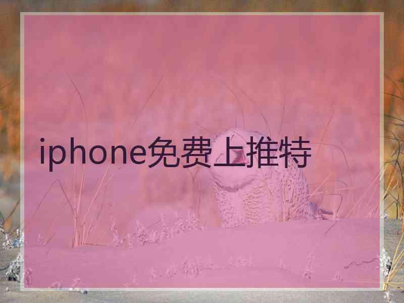 iphone免费上推特