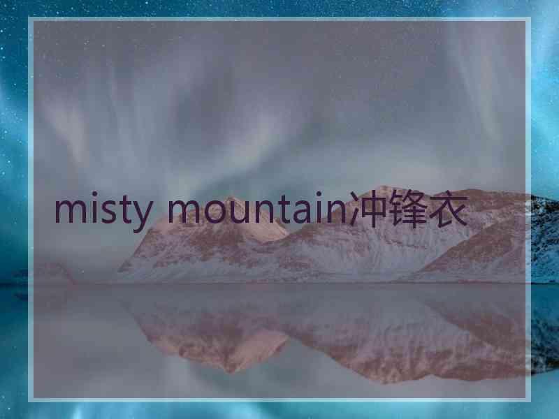 misty mountain冲锋衣