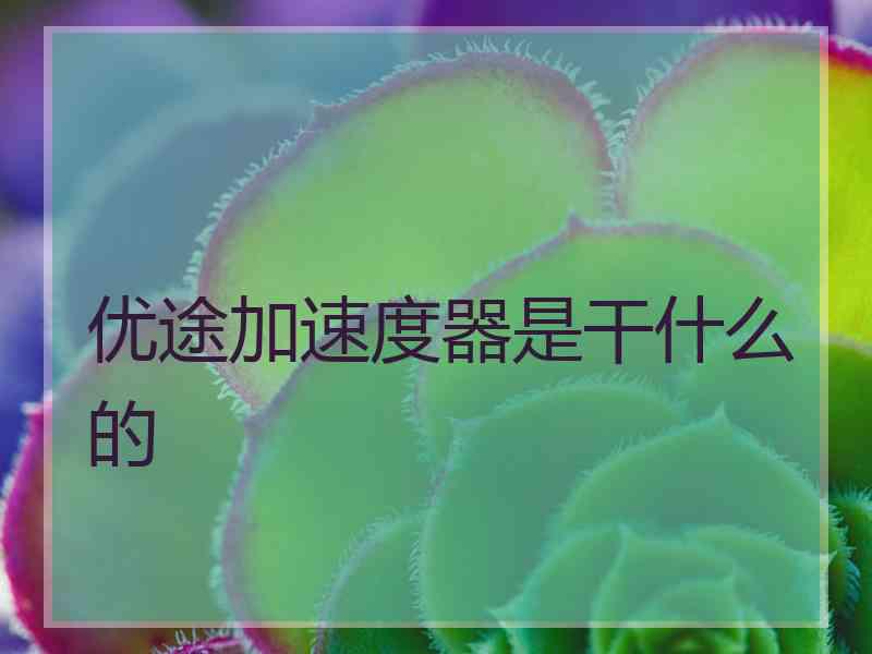 优途加速度器是干什么的