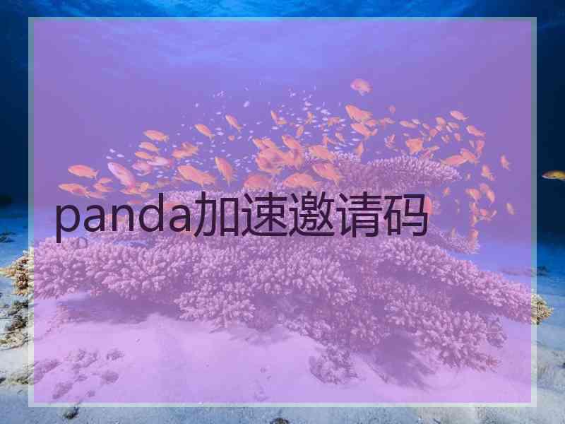 panda加速邀请码