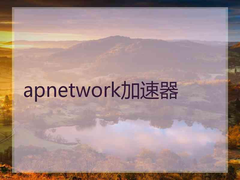 apnetwork加速器