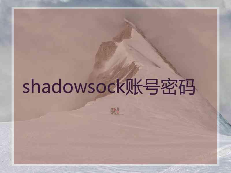 shadowsock账号密码