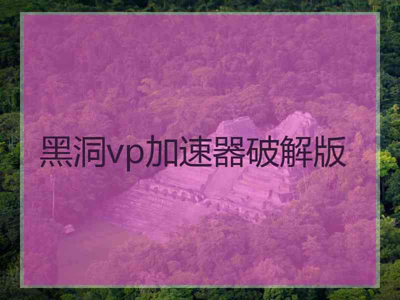 黑洞vp加速器破解版