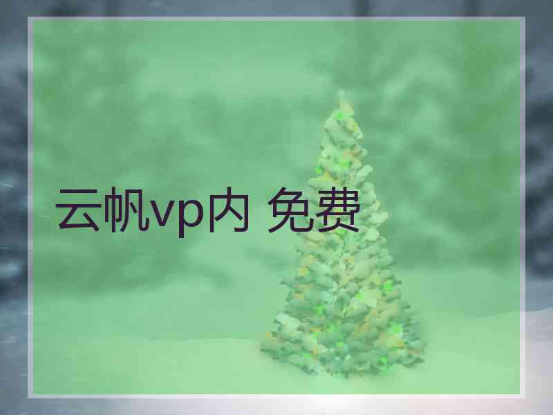 云帆vp内 免费