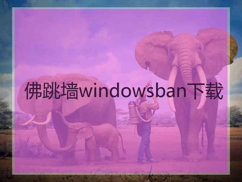 佛跳墙windowsban下载