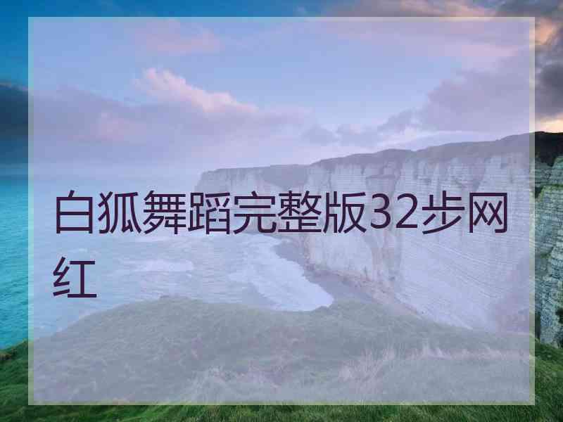 白狐舞蹈完整版32步网红