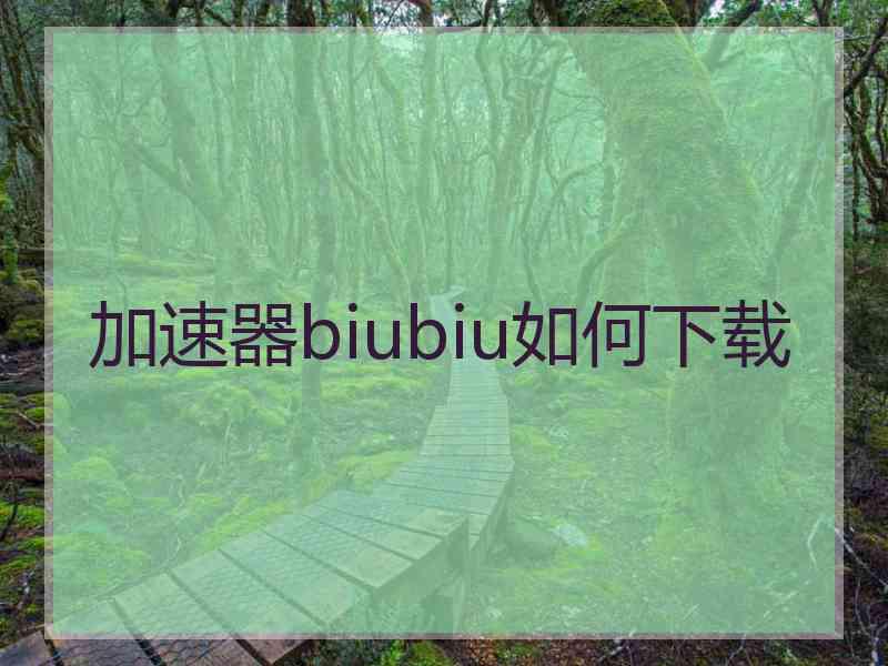 加速器biubiu如何下载