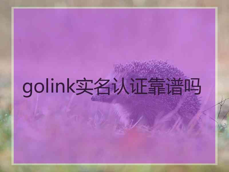 golink实名认证靠谱吗