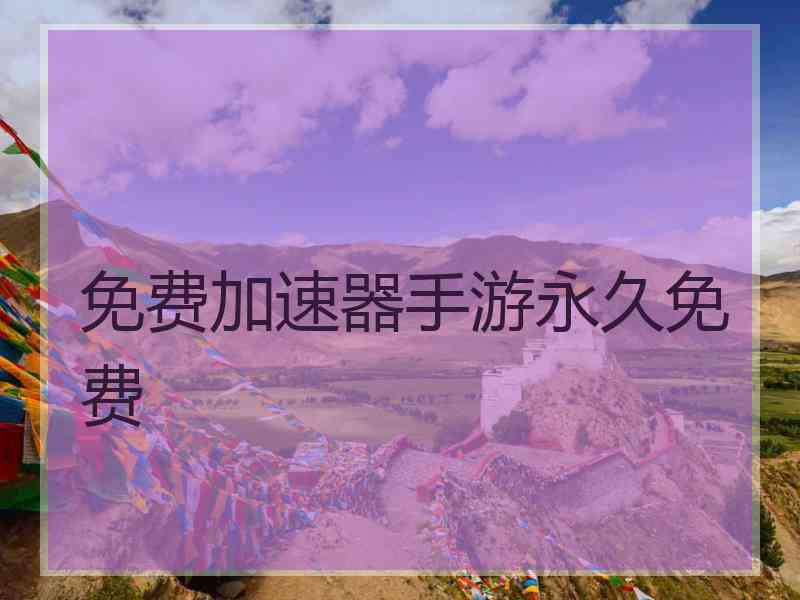 免费加速器手游永久免费