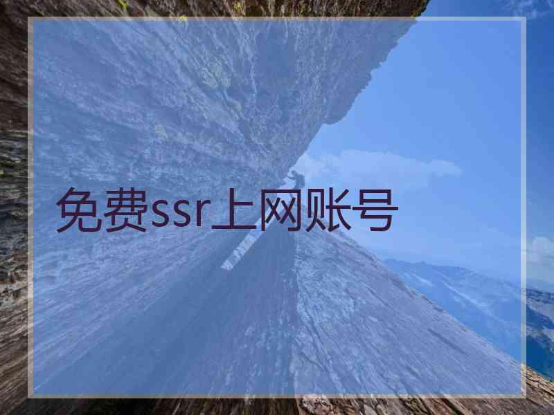 免费ssr上网账号