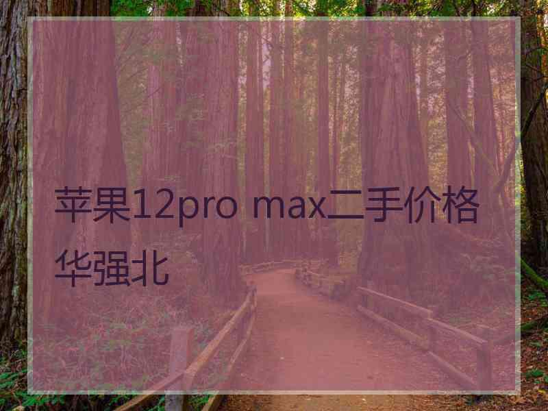 苹果12pro max二手价格华强北