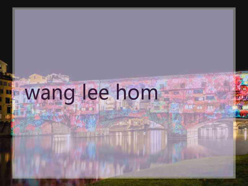 wang lee hom