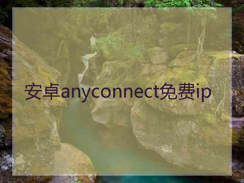 安卓anyconnect免费ip