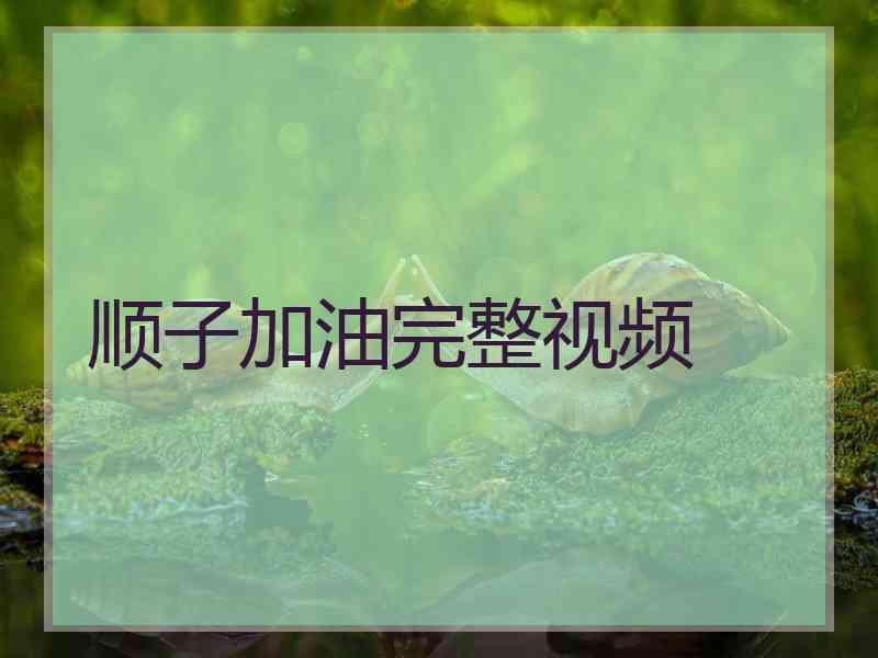 顺子加油完整视频