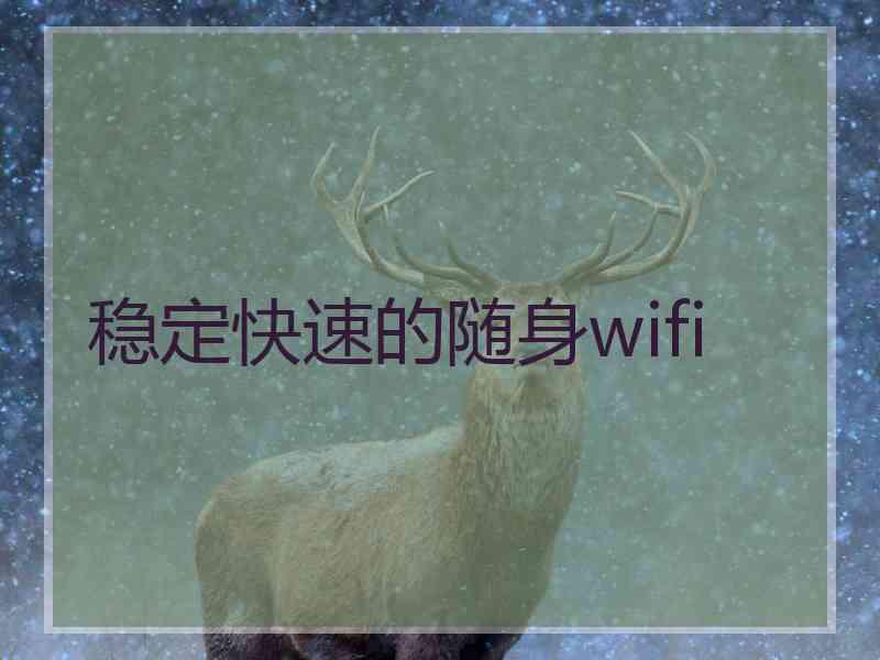 稳定快速的随身wifi