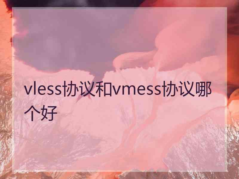 vless协议和vmess协议哪个好