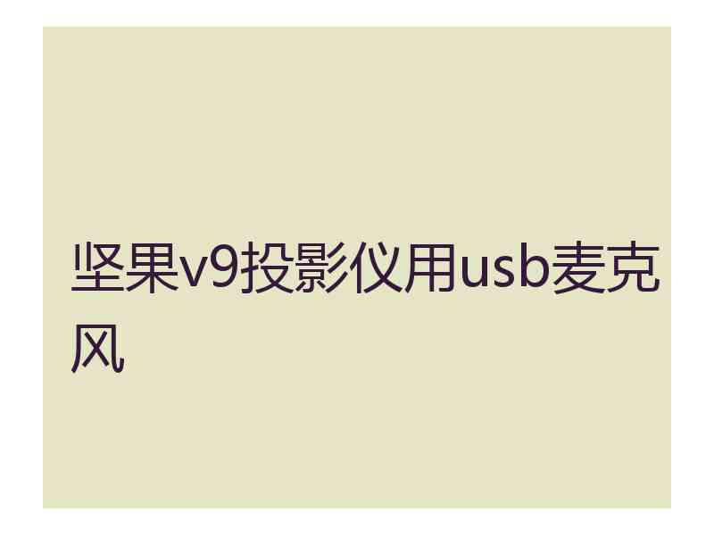 坚果v9投影仪用usb麦克风