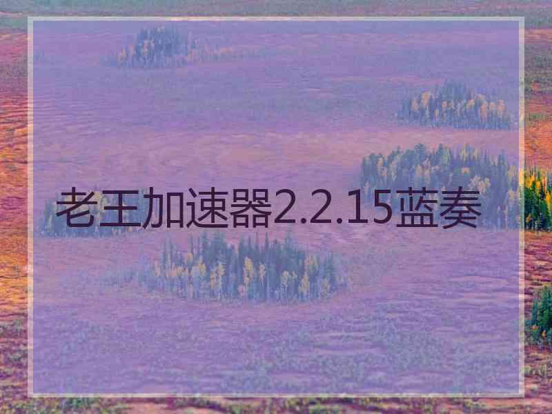 老王加速器2.2.15蓝奏