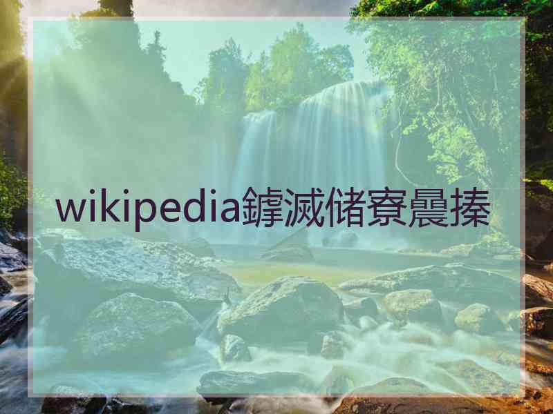 wikipedia鎼滅储寮曟搸