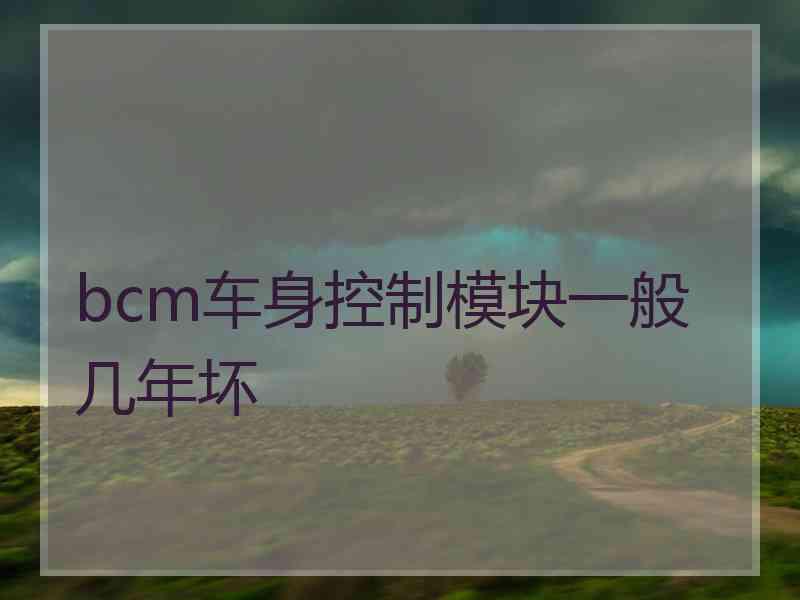 bcm车身控制模块一般几年坏