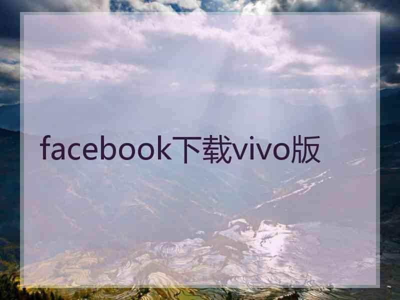 facebook下载vivo版