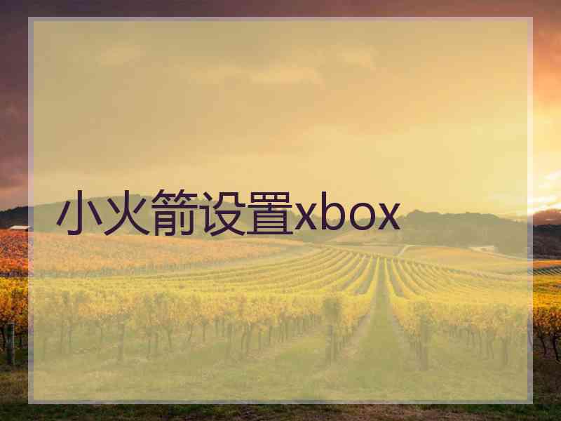 小火箭设置xbox