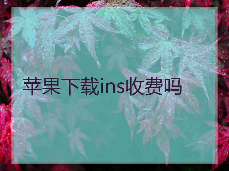 苹果下载ins收费吗